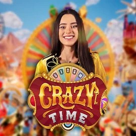 Crazy Time by Evolution, showcased at spindogscasino.net – game logo