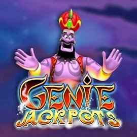Genie Jackpots logo by Blueprint Gaming at Spin Dog Casino