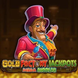 Play Gold Factory Jackpots Mega Moolah slot by Aurum Signature Studios on spindogscasino.net