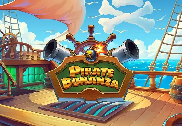 Pirate Bonanza Slot logo by Backseat Gaming Spin Dog Casino